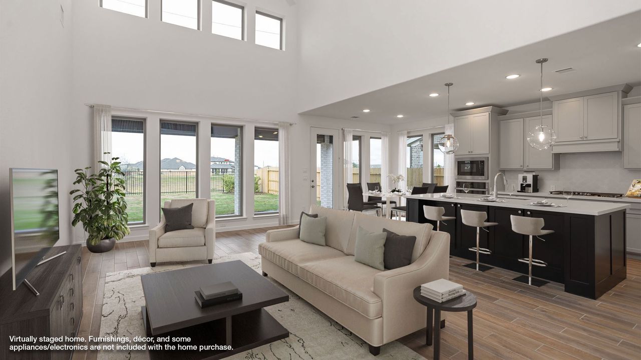 Furnished interior view inside a new home in Legacy, League City (Image 2).