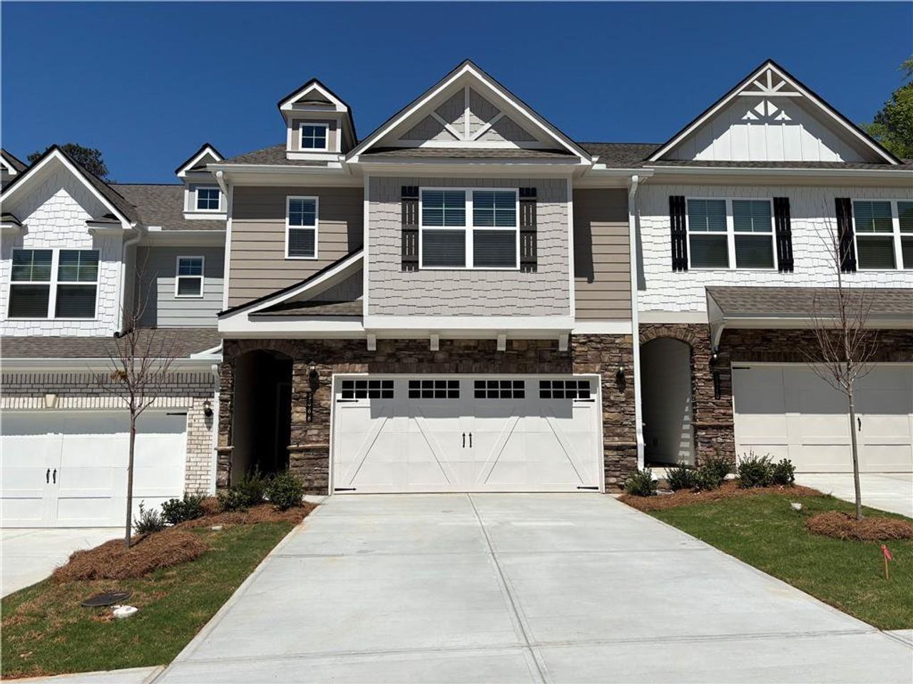 Front exterior of a new home in Porter Reserve, Decatur, GA, highlighting curb appeal (Image 2).