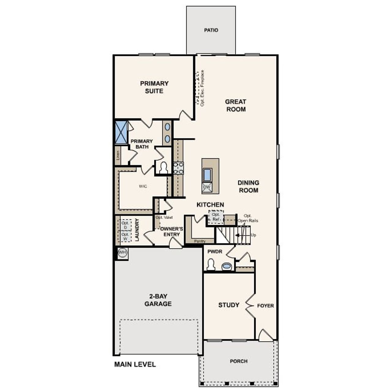 2D floor plan layout for the Osprey by Century Communities in Martins Glen, Antioch, TN (Image 2). 2D floor plan layout for the Osprey by Century Communities in Martins Glen, Antioch, TN (Image 2).