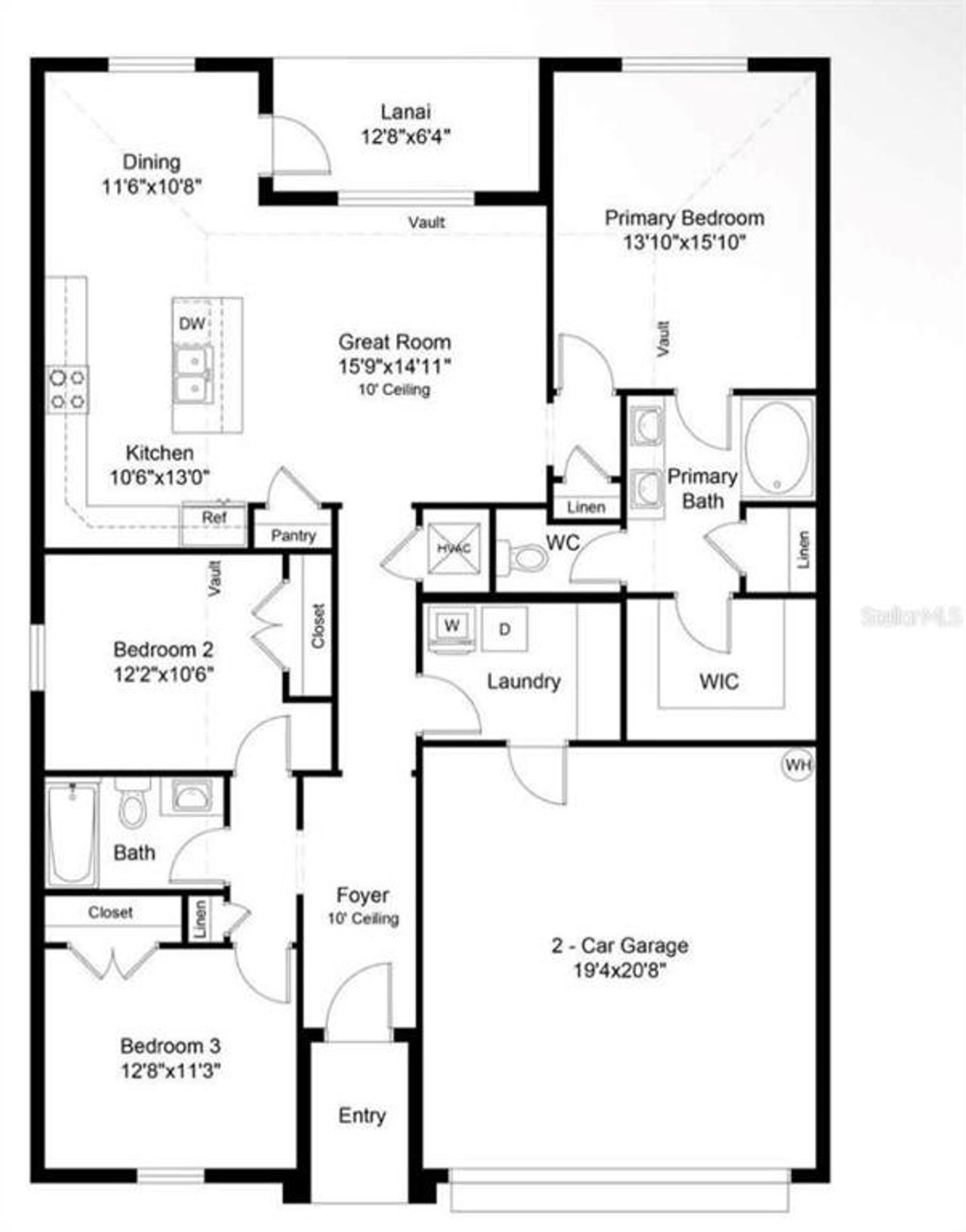 2D floor plan layout of this home in , Poinciana, FL (Image 2). 2D floor plan layout of this home in , Poinciana, FL (Image 2).