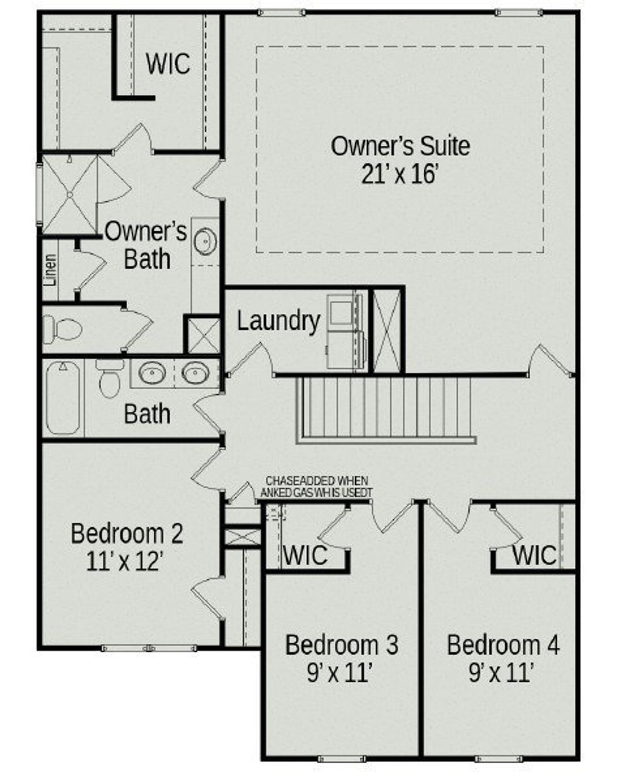 2D floor plan layout of this home in Winston Place, Gallatin, TN (Image 2).