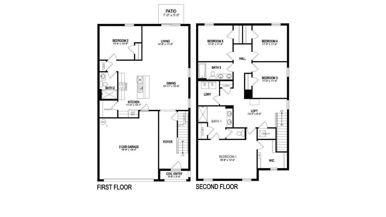2D floor plan layout of this home in Wynnstone, Davenport, FL (Image 2). 2D floor plan layout of this home in Wynnstone, Davenport, FL (Image 2).