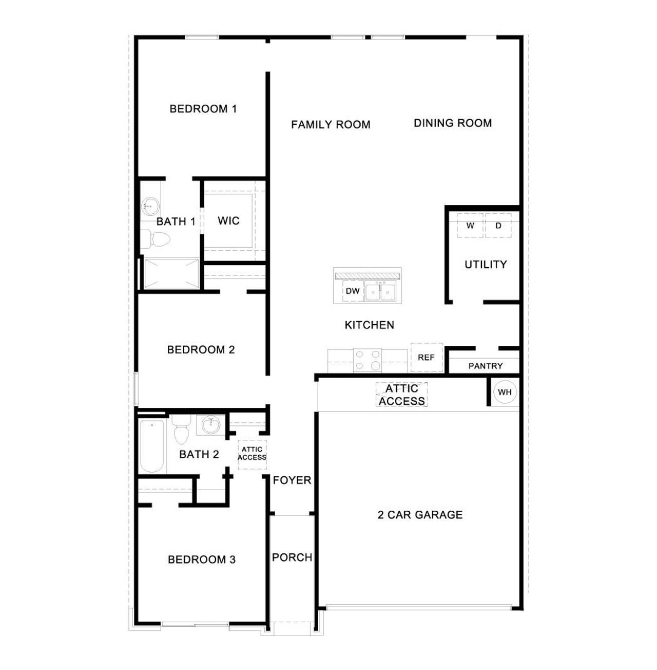 2D floor plan layout of this home in Trails at Wildhorse, Austin, TX (Image 2). 2D floor plan layout of this home in Trails at Wildhorse, Austin, TX (Image 2).