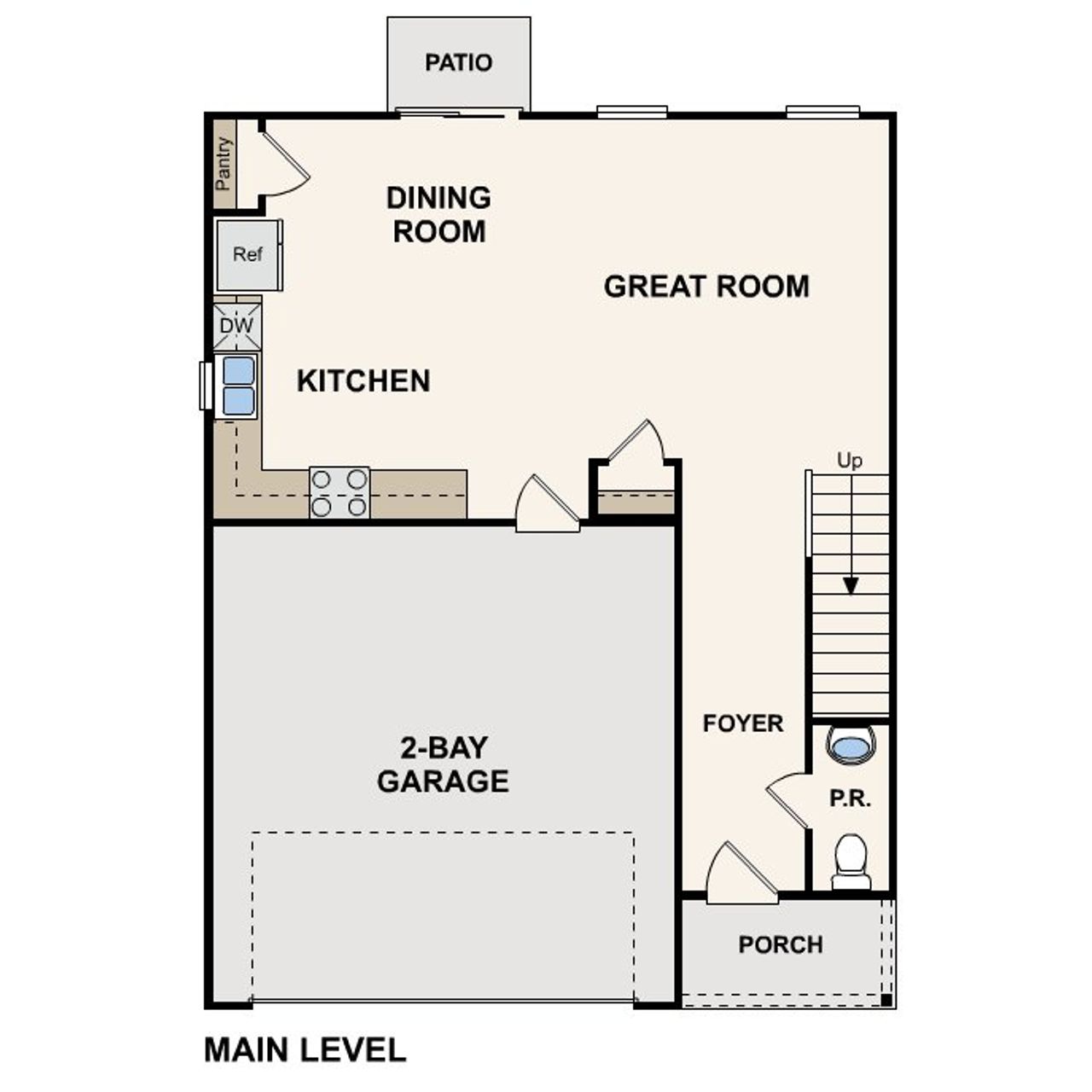 2D floor plan layout of this home in Urban's Place, Chatsworth, GA (Image 2).