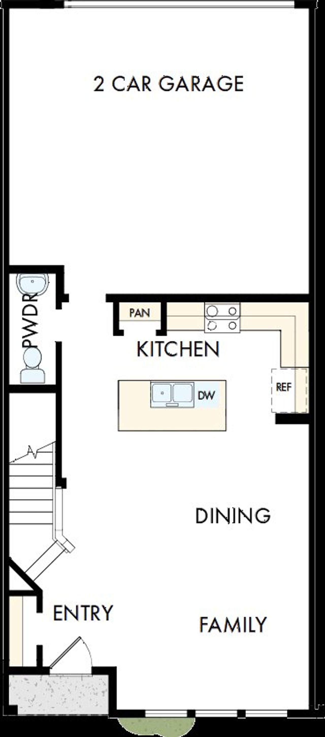 2D floor plan layout of this home in Westwood Reserve, Charlotte, NC (Image 2).