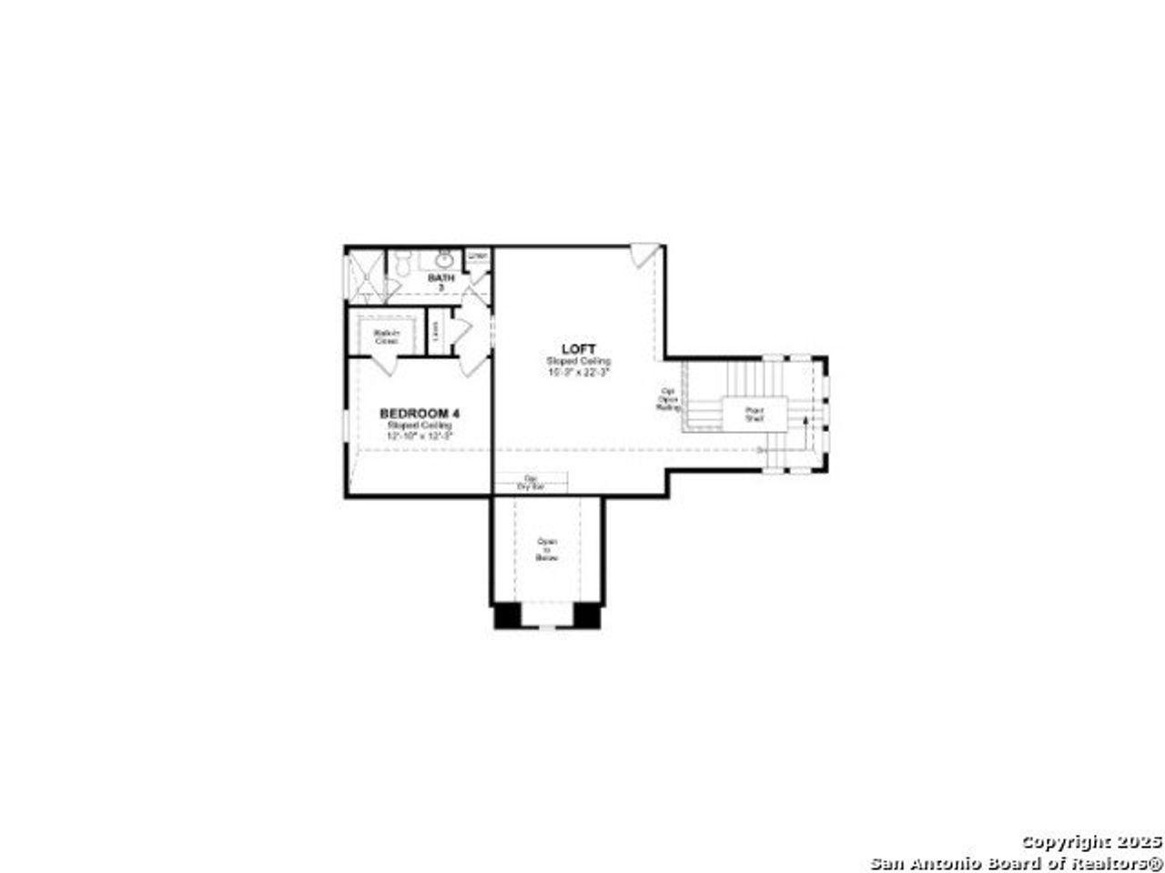 2D floor plan layout of this home in Cibolo Crossing, Universal City, TX (Image 2).