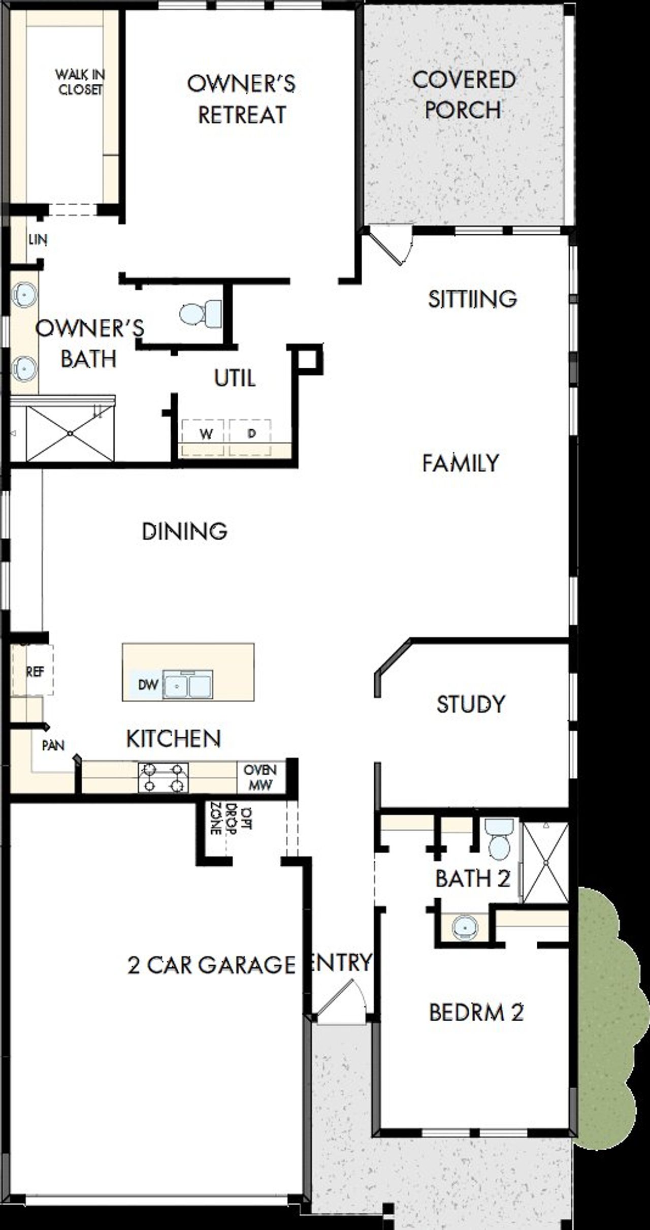 2D floor plan layout of this home in Encore at Streamside - Classic Series, Waxhaw, NC (Image 2). 2D floor plan layout of this home in Encore at Streamside - Classic Series, Waxhaw, NC (Image 2).