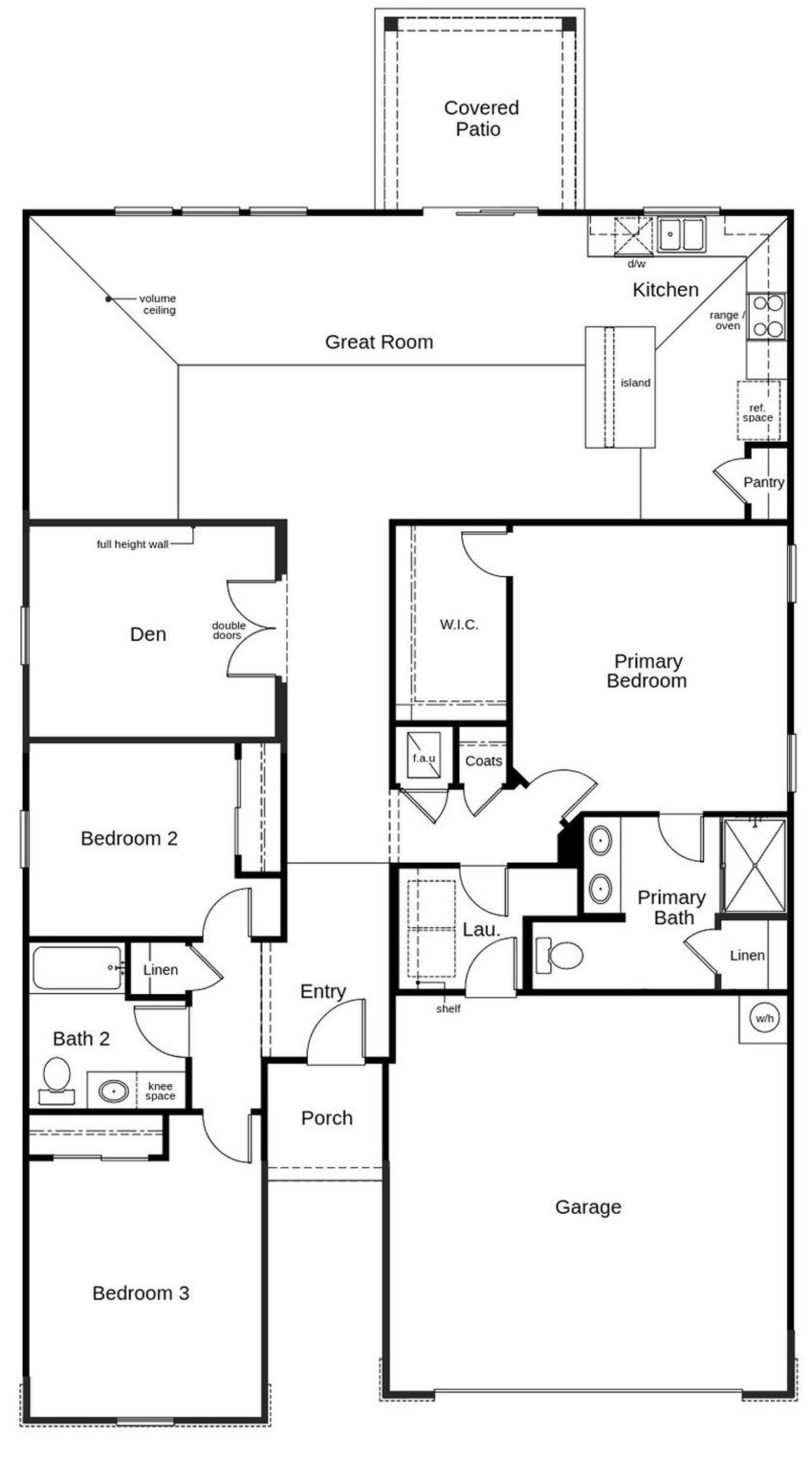 2D floor plan layout of this home in Panther Creek, Jacksonville, FL (Image 2).