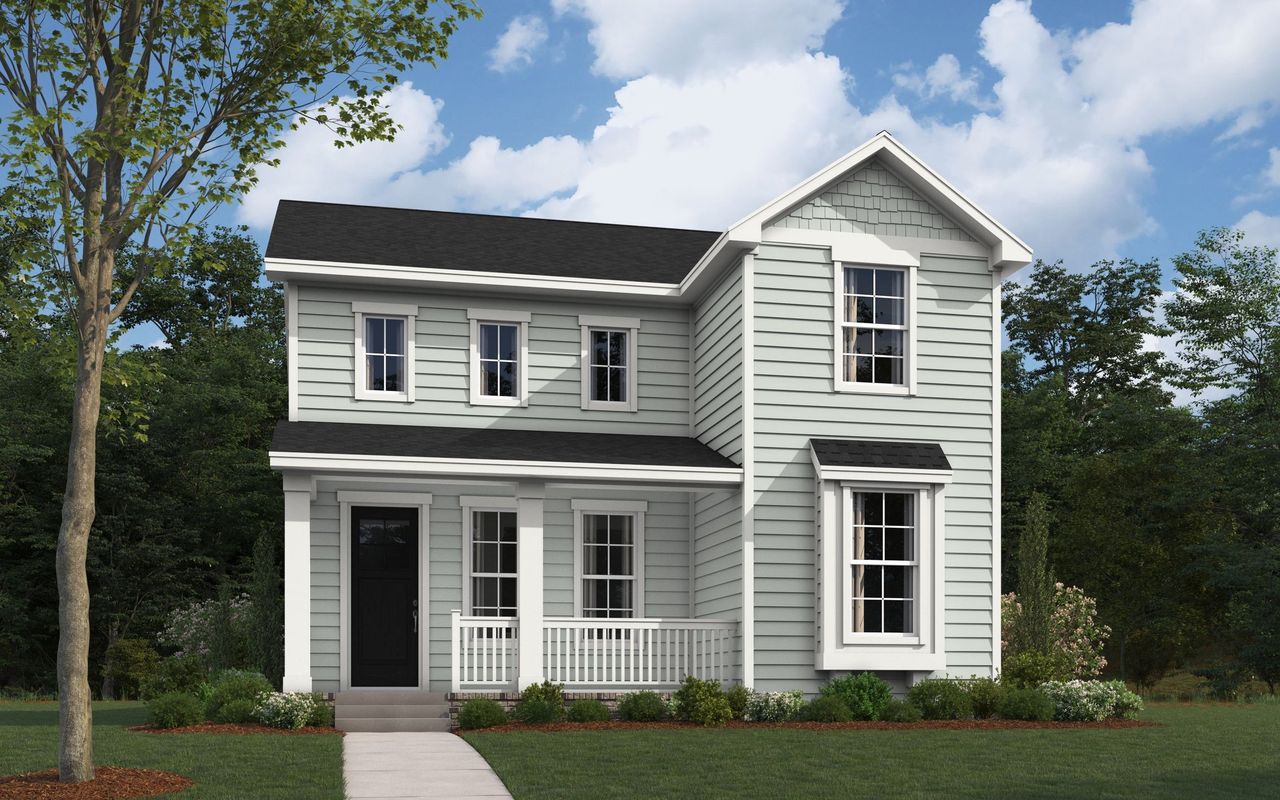 Representative exterior photo of a completed home built from the The Alvarado by William Ryan Homes in MidTowne, Midlothian, TX (Image 2).