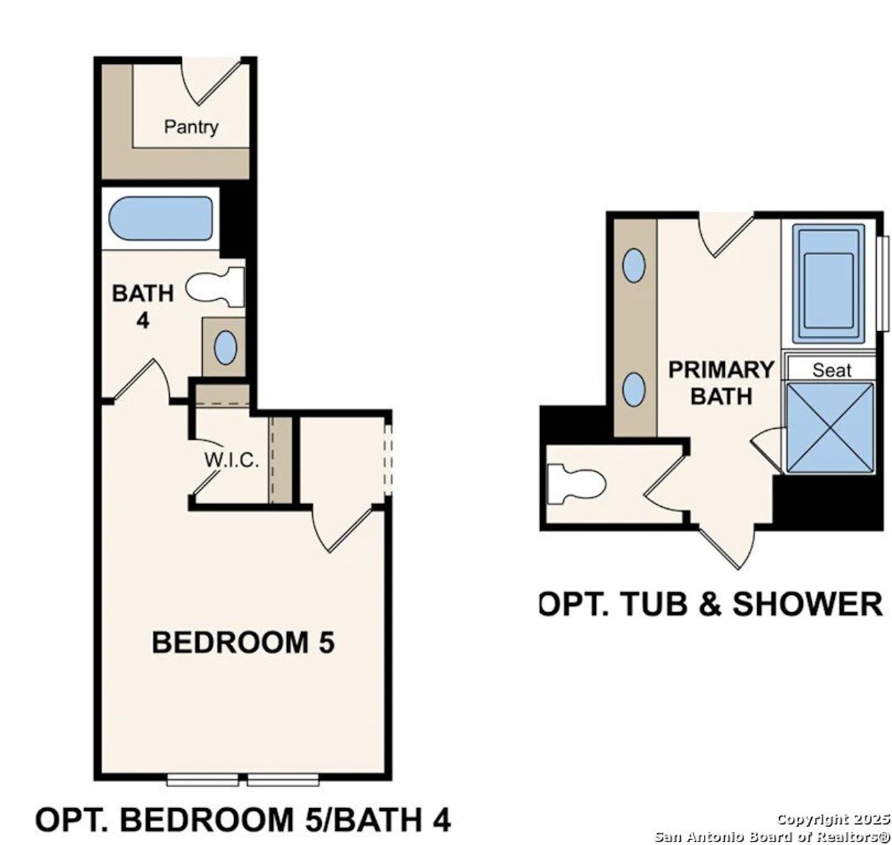 2D floor plan layout of this home in Homestead, Schertz, TX (Image 2).