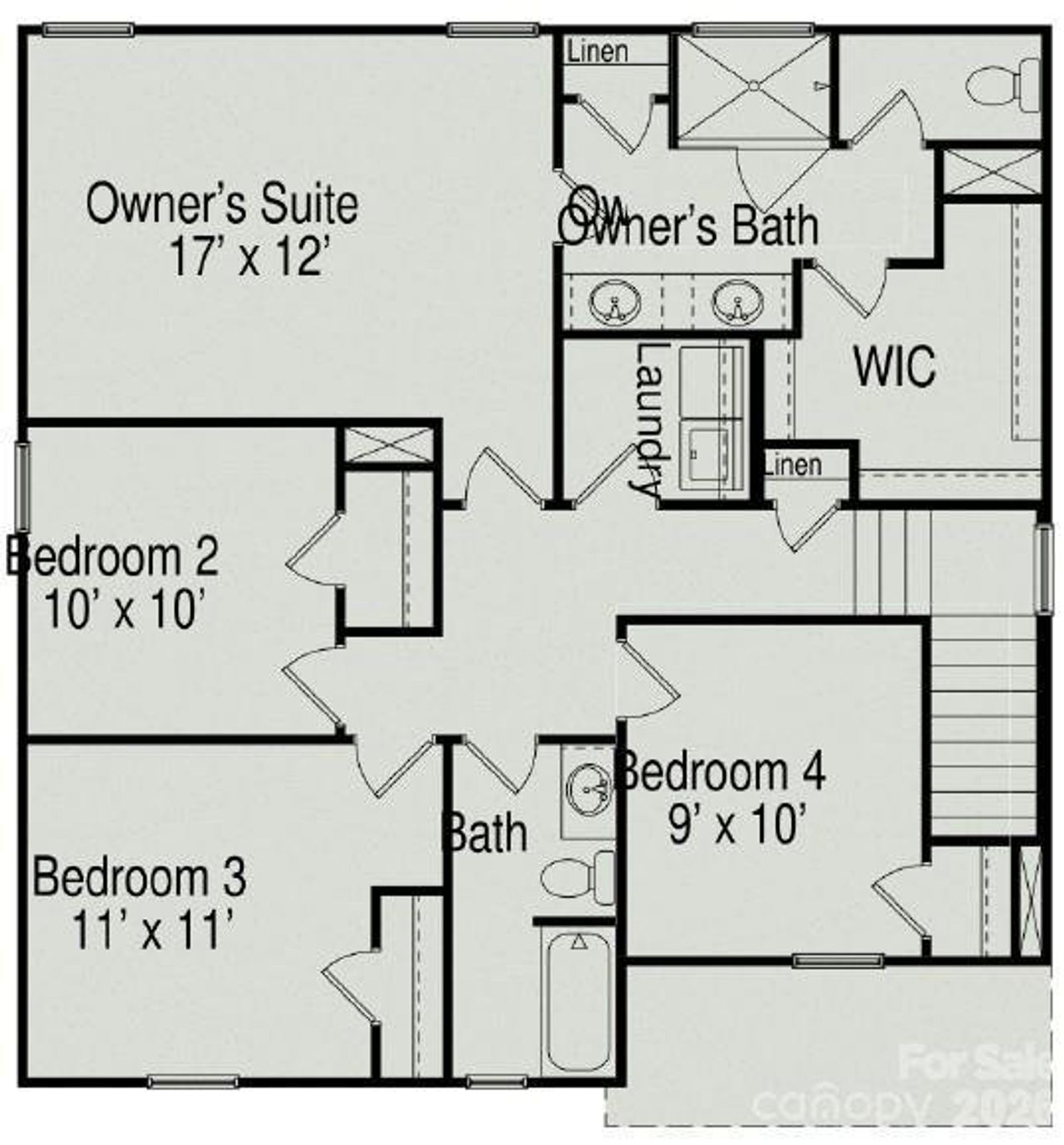 2D floor plan layout of this home in Sunset Meadows, Charlotte, NC (Image 2). 2D floor plan layout of this home in Sunset Meadows, Charlotte, NC (Image 2).