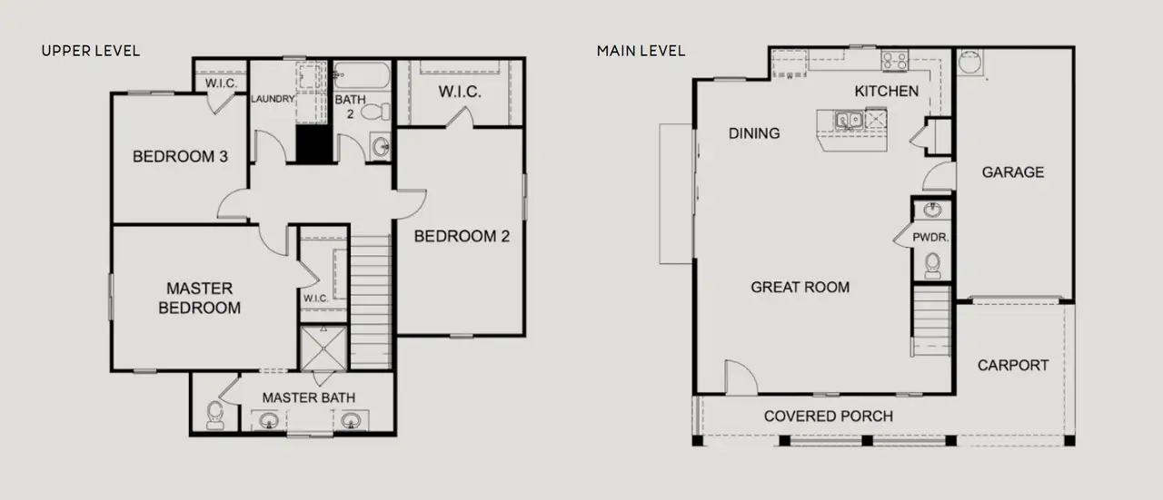 2D floor plan layout for the Del Norte 1A by Encanto Living in Encanto at Bell Park, Phoenix, AZ (Image 2).