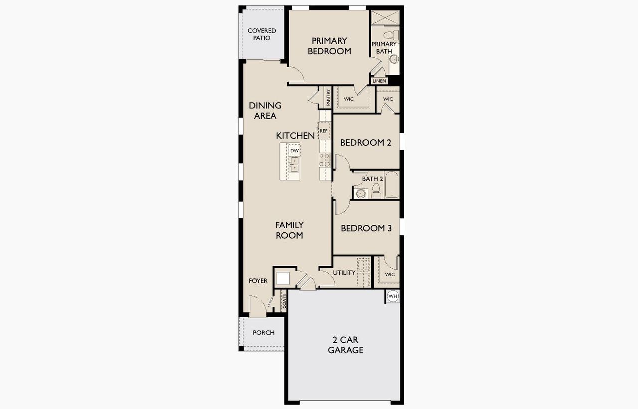 2D floor plan layout of this home in Oakfield Lakes, Parrish, FL (Image 2).