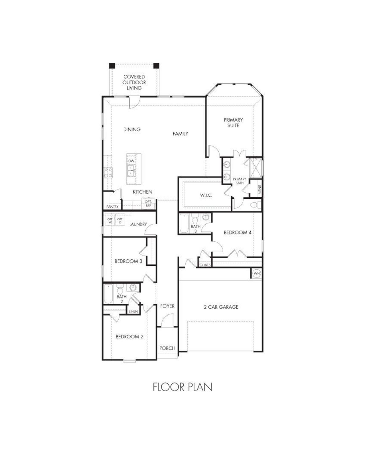 2D floor plan layout of this home in , Cedar Creek, TX (Image 2).
