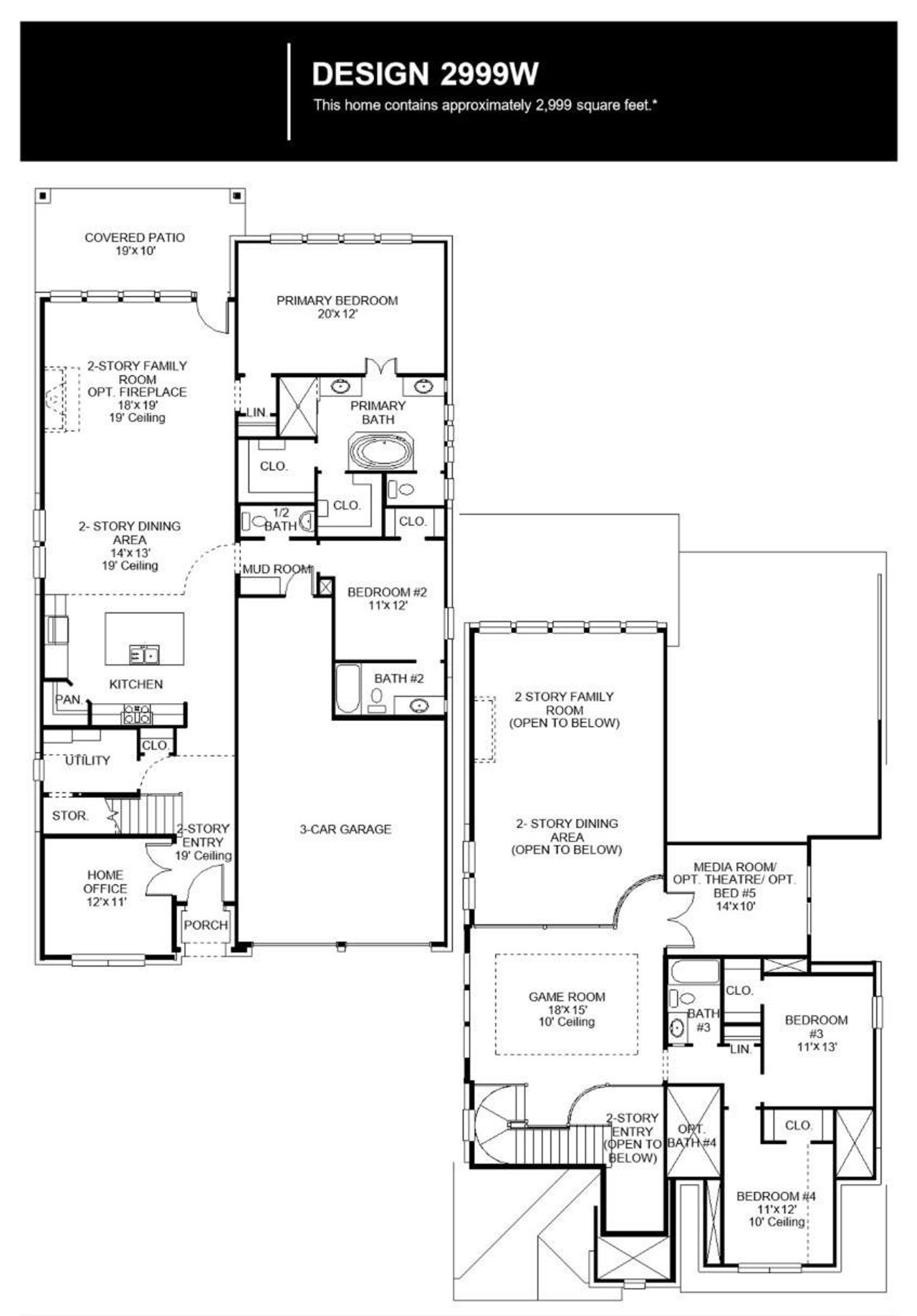 2D floor plan layout of this home in Two Step Farm, Montgomery, TX (Image 2). 2D floor plan layout of this home in Two Step Farm, Montgomery, TX (Image 2).