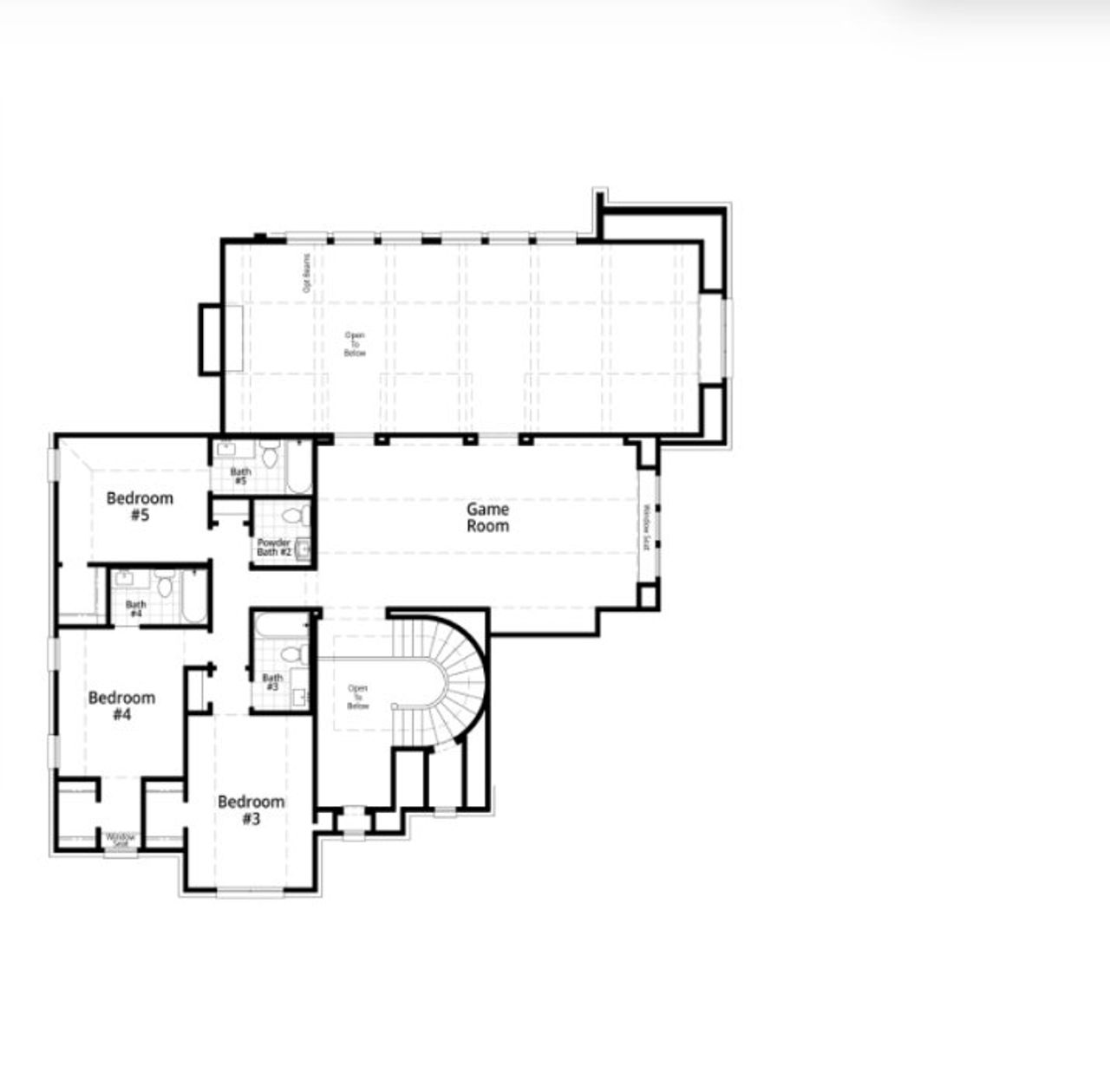 2D floor plan layout for the RavennaGR Plan by Highland Homes in Estates at Bristol Valley, Heath, TX (Image 2).