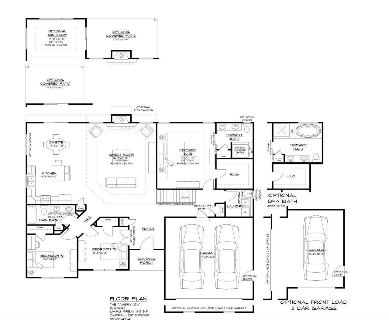 2D floor plan layout of this home in Fieldstream Estates, Lancaster, NY (Image 2).