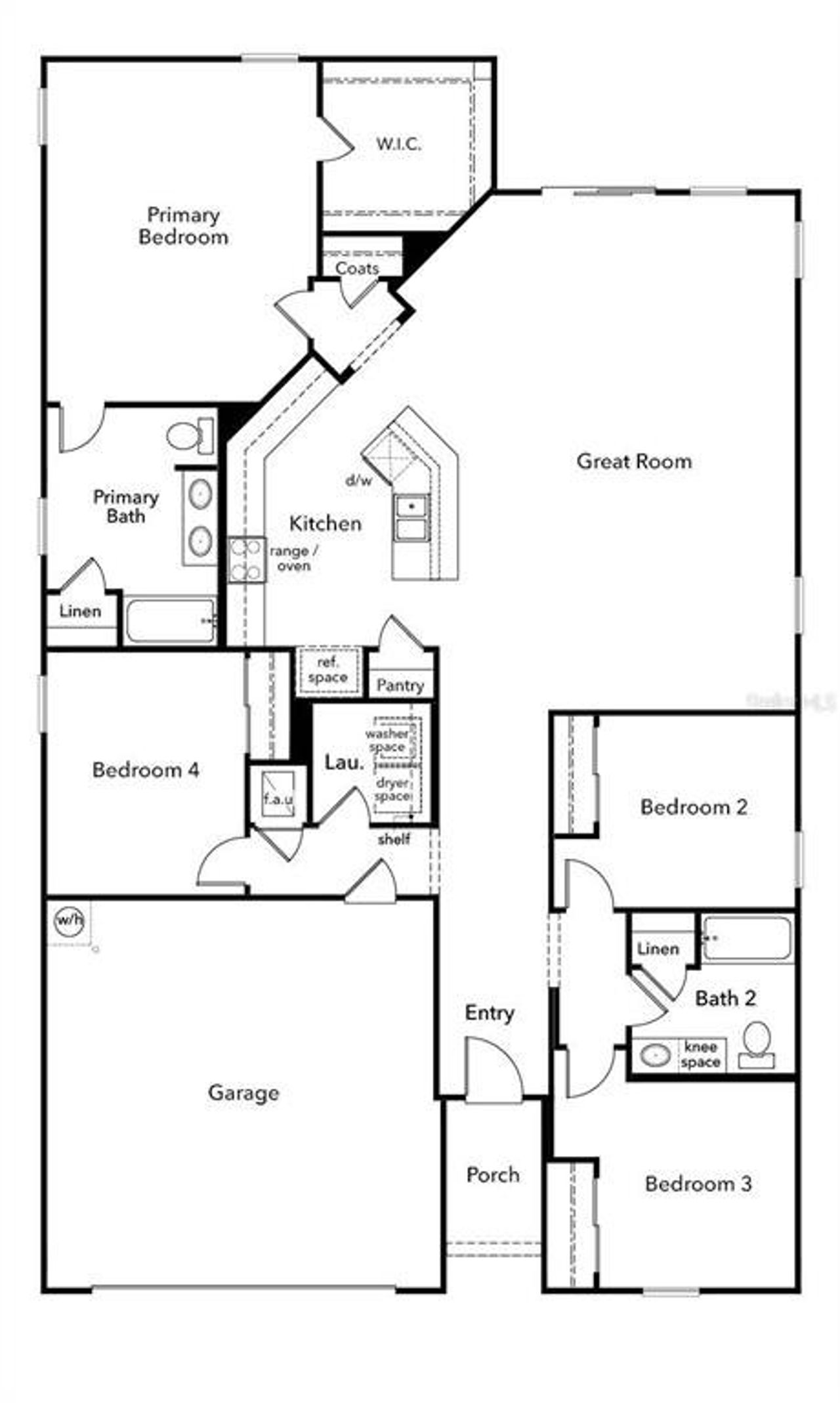 2D floor plan layout of this home in Somerset - Executive Series, Palm Coast, FL (Image 2).