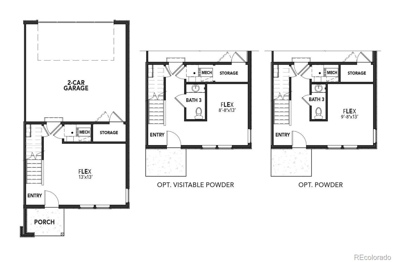 2D floor plan layout of this home in Windler Townhomes, Aurora, CO (Image 2).