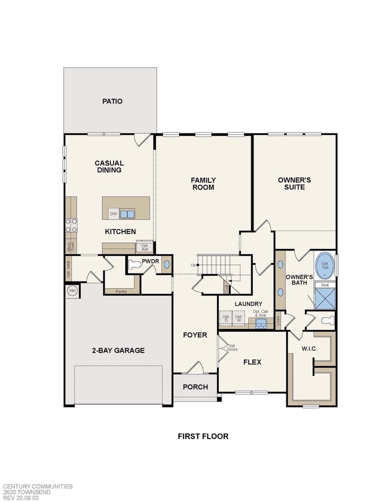 2D floor plan layout of this home in Stonemill, Monroe, NC (Image 2).