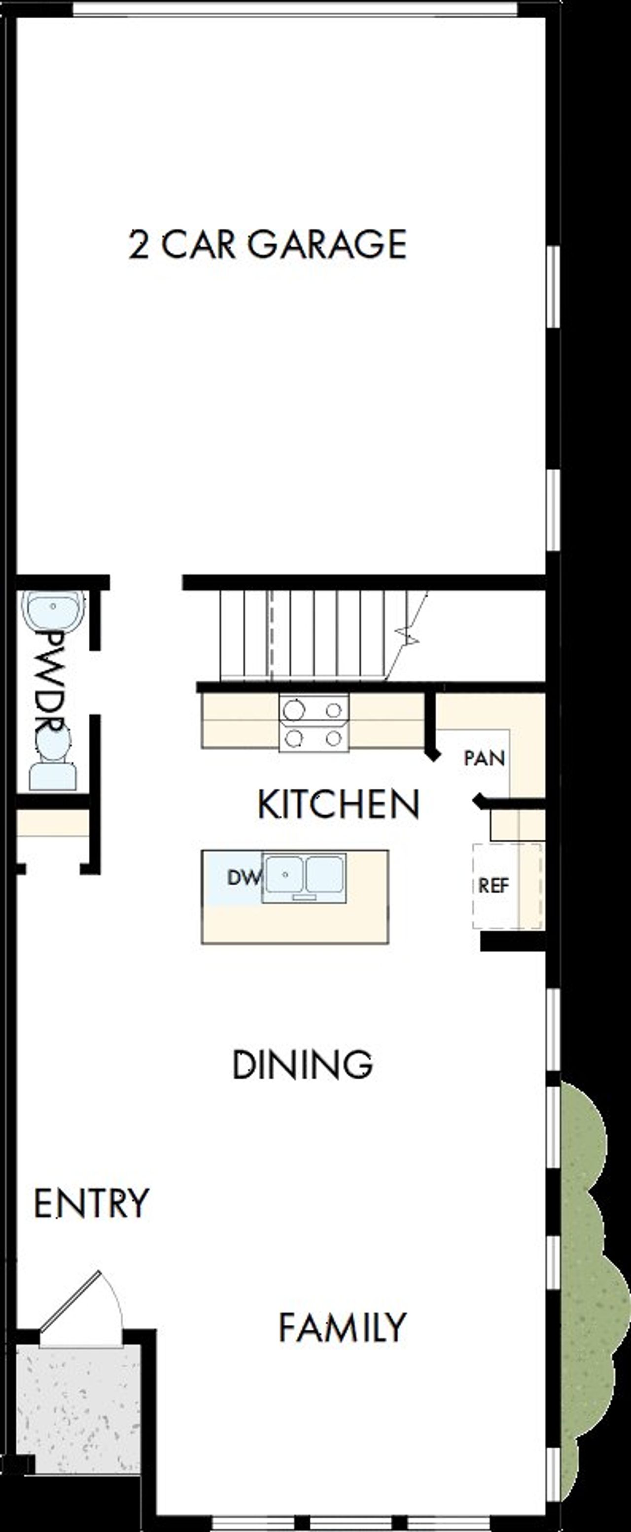 2D floor plan layout of this home in The Townes at Cadia Village, Matthews, NC (Image 2).