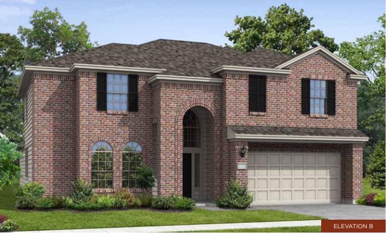 Representative exterior photo of a completed home built from the The Marshall by Liberty Home Builders in Barton Place, Cleveland, TX (Image 2).