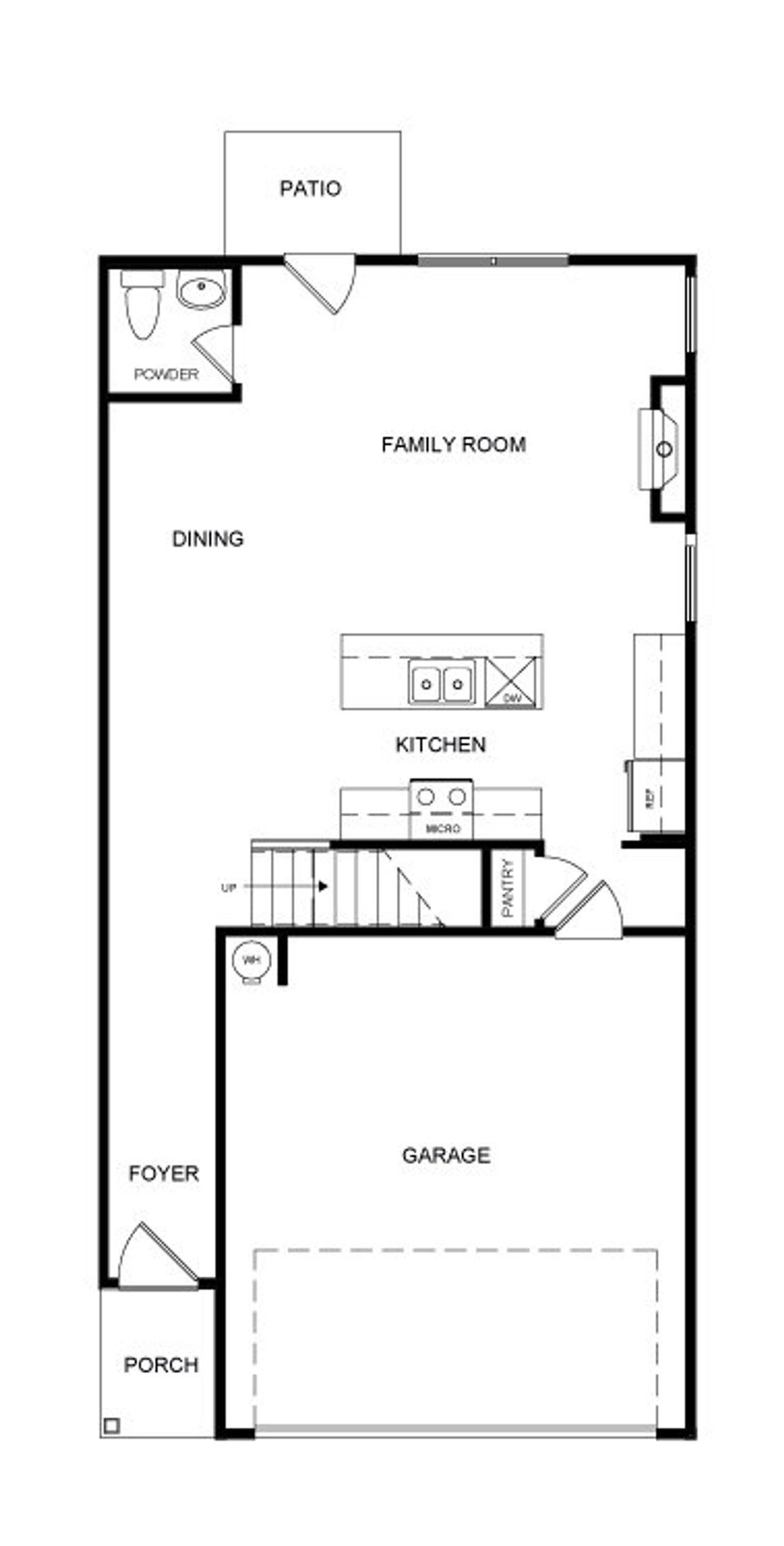 2D floor plan layout for the The Newbury by Direct Residential Communities in Chastain Heights, Woodstock, GA (Image 2).