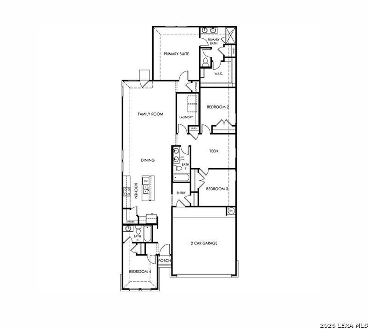 2D floor plan layout of this home in Stetson Ridge, Marion, TX (Image 2).