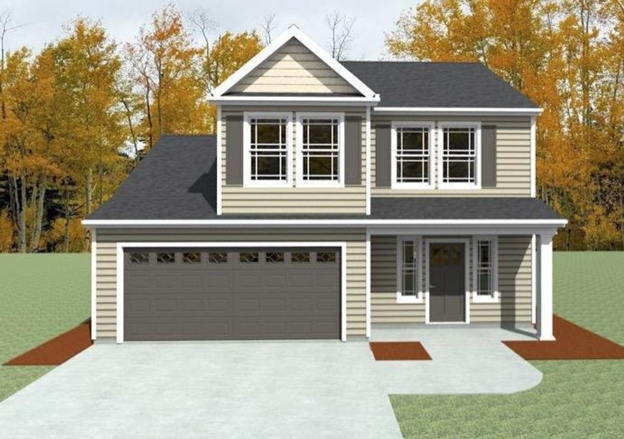 Front exterior of a new home in Stones Throw, Inman, SC, highlighting curb appeal (Image 2).