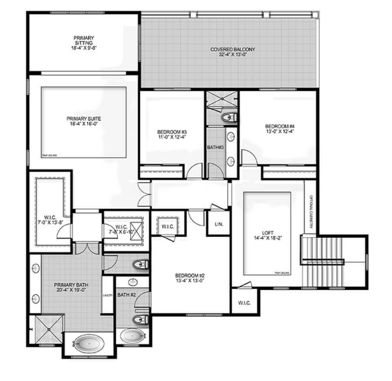 2D floor plan layout for the Dogwood by Home Dynamics Corporation in Heartwood, Orlando, FL (Image 2). 2D floor plan layout for the Dogwood by Home Dynamics Corporation in Heartwood, Orlando, FL (Image 2).