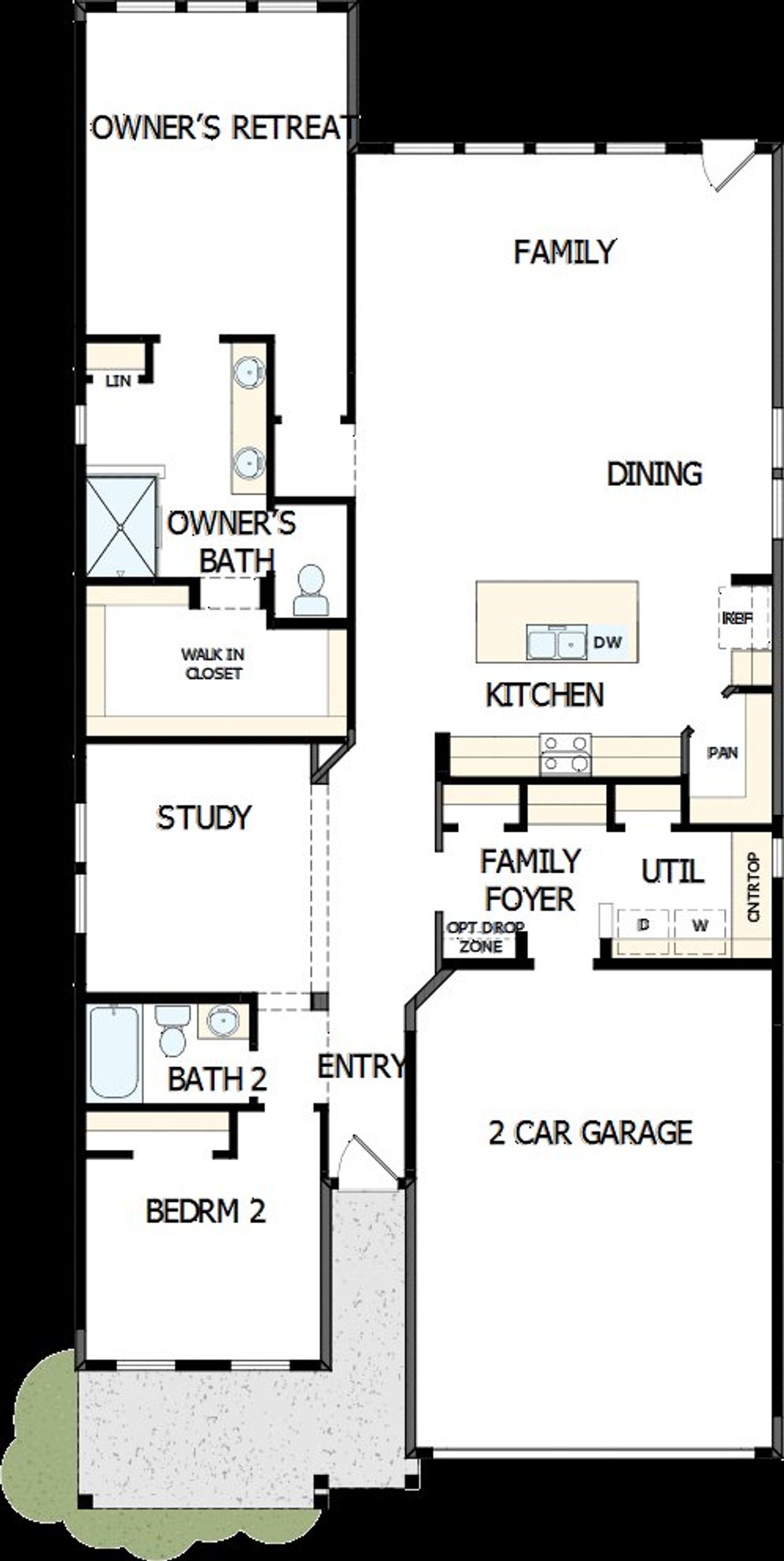 2D floor plan layout of this home in Encore at Streamside - Classic Series, Waxhaw, NC (Image 2). 2D floor plan layout of this home in Encore at Streamside - Classic Series, Waxhaw, NC (Image 2).