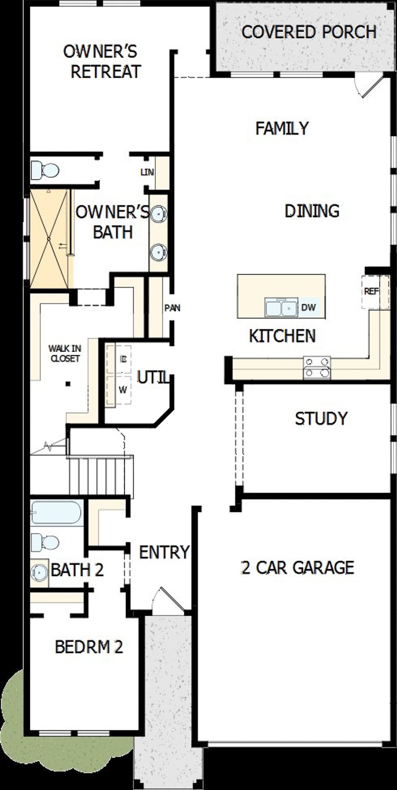 2D floor plan layout of this home in Briggs Ranch – Select Classic Series, San Antonio, TX (Image 2).