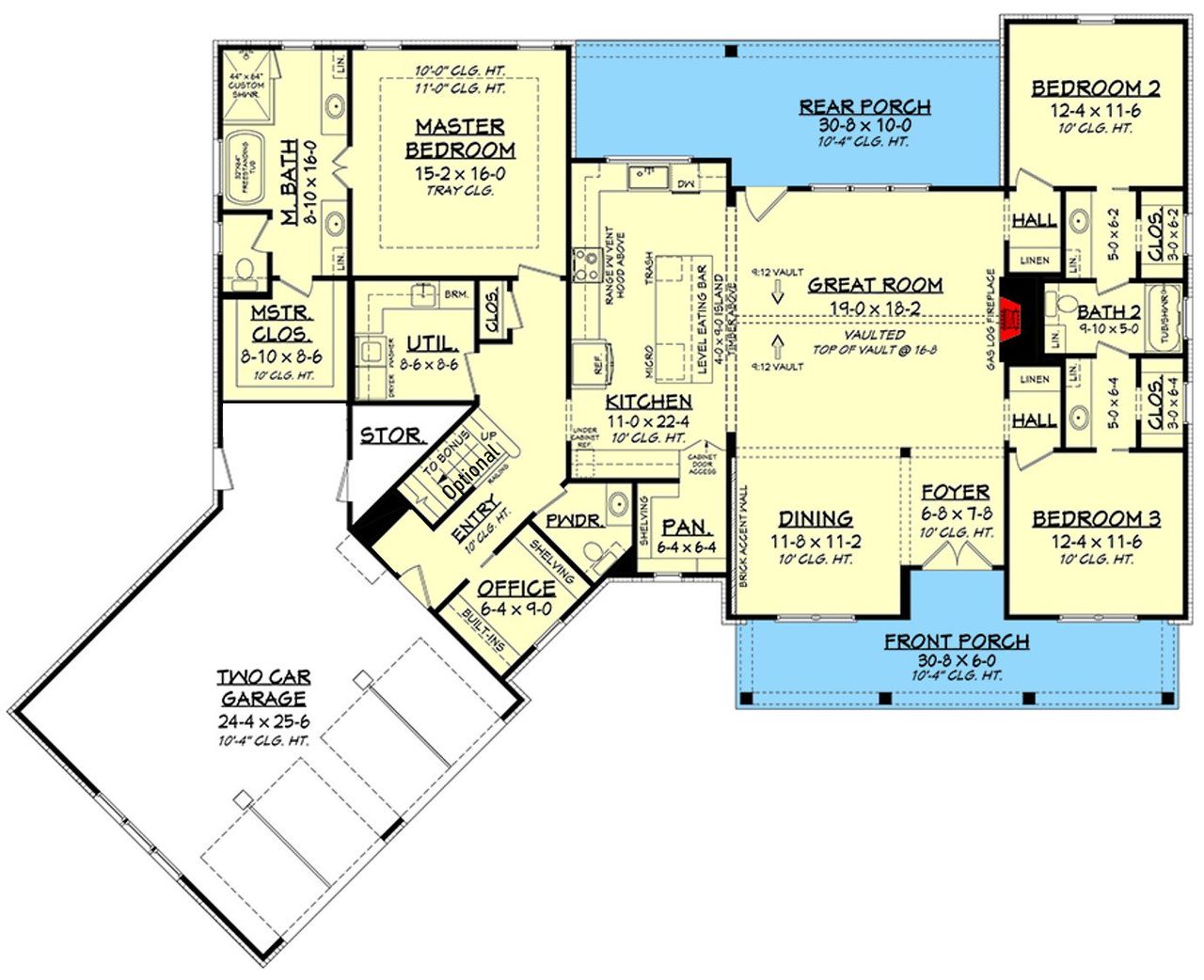 2D floor plan layout for the The Camden by Remington Custom Homes in Woodland Meadows, Fort Worth, TX (Image 2).