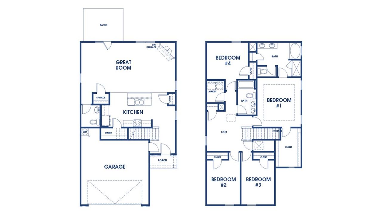 2D floor plan layout of this home in Southwind Village, Evans, GA (Image 2).