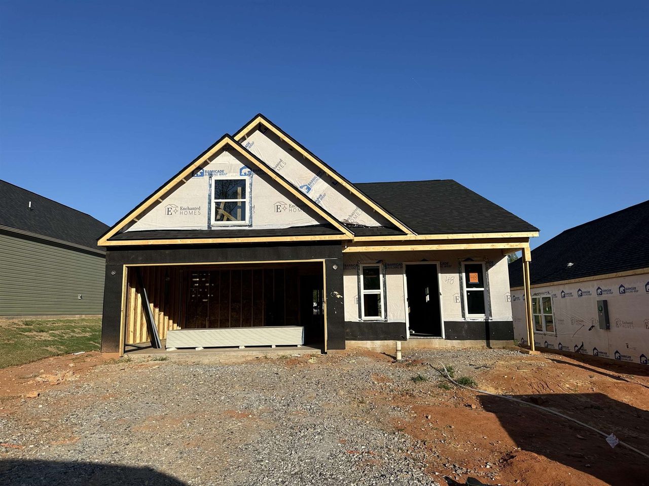 In-progress construction of a new home in Cleveland Meadows, Spartanburg, SC (Image 2).