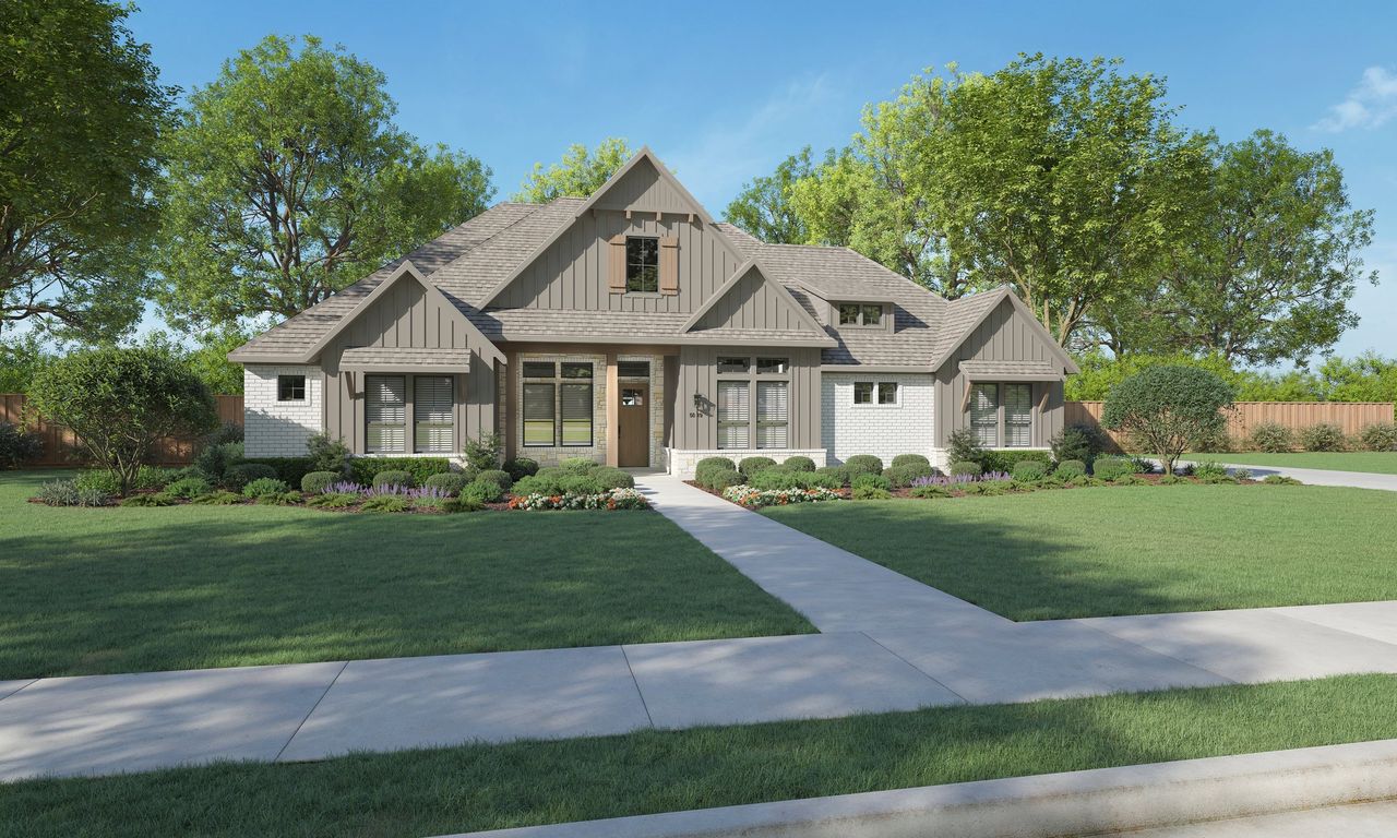 Representative exterior photo of a completed home built from the Lyndon by Centre Living Homes in Lakeway Estates, Waxahachie, TX (Image 2).