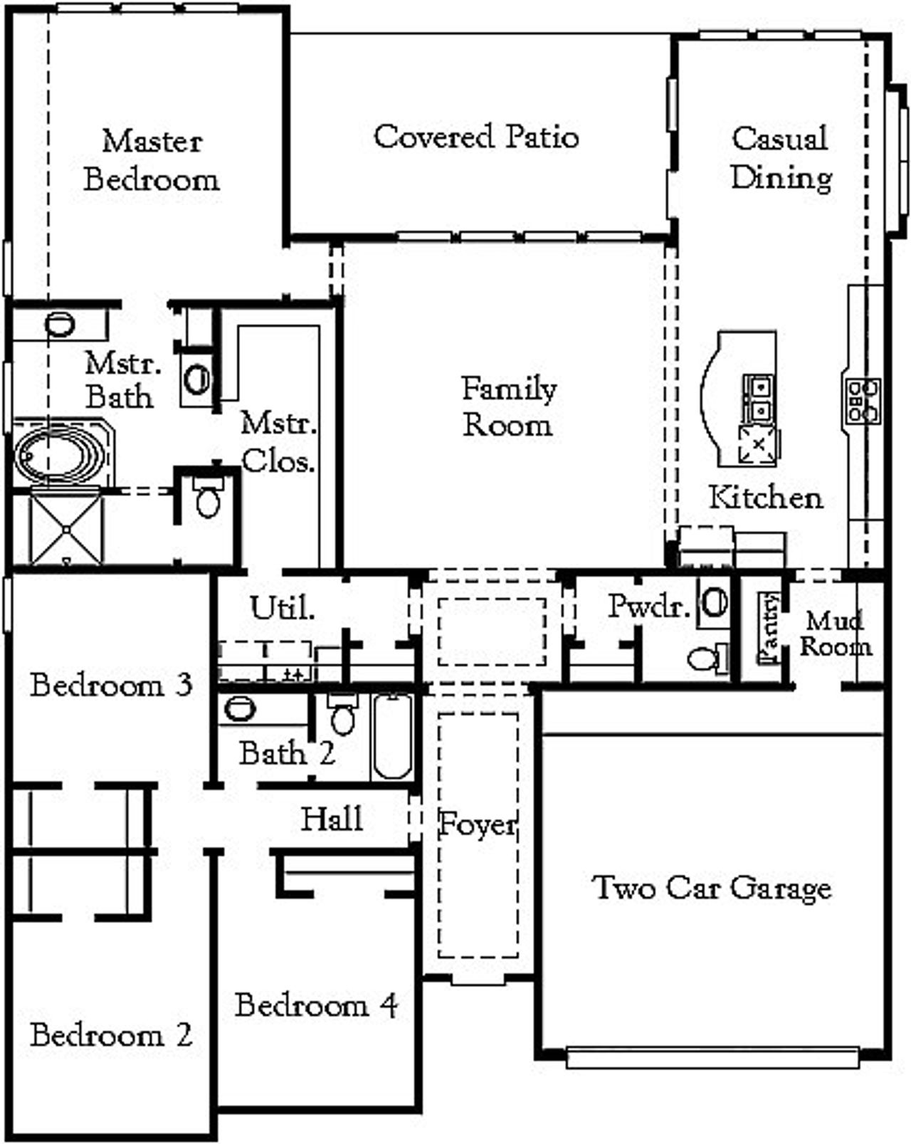 2D floor plan layout of this home in South Pointe, Mansfield, TX (Image 2). 2D floor plan layout of this home in South Pointe, Mansfield, TX (Image 2).