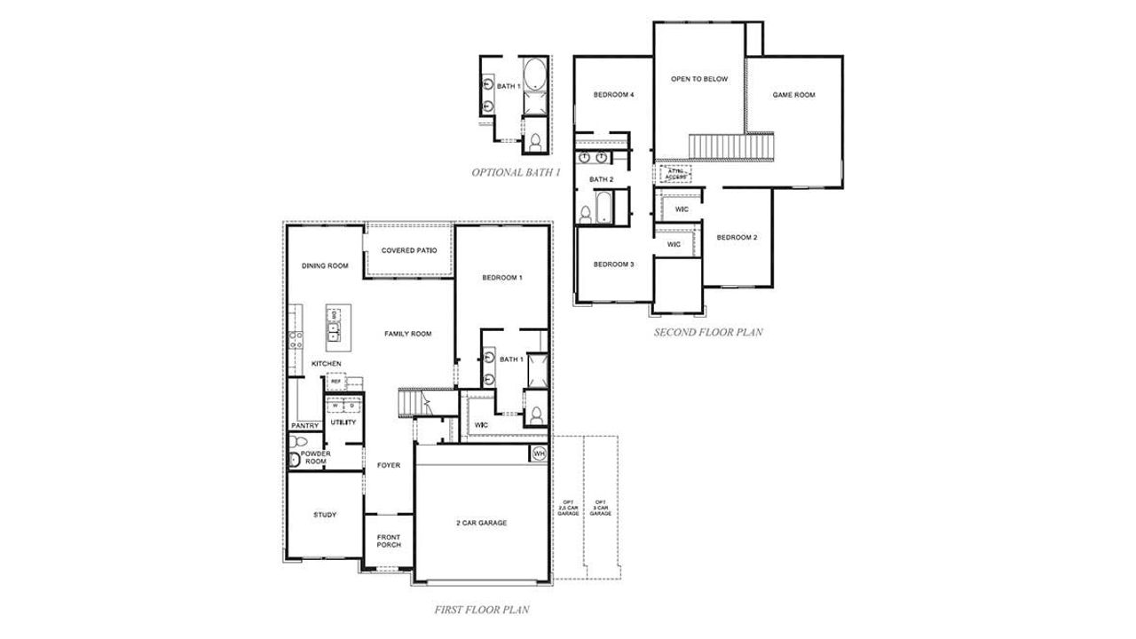 2D floor plan layout for the TEXOMA by D.R. Horton in Tamarron, Brookshire, TX (Image 2). 2D floor plan layout for the TEXOMA by D.R. Horton in Tamarron, Brookshire, TX (Image 2).