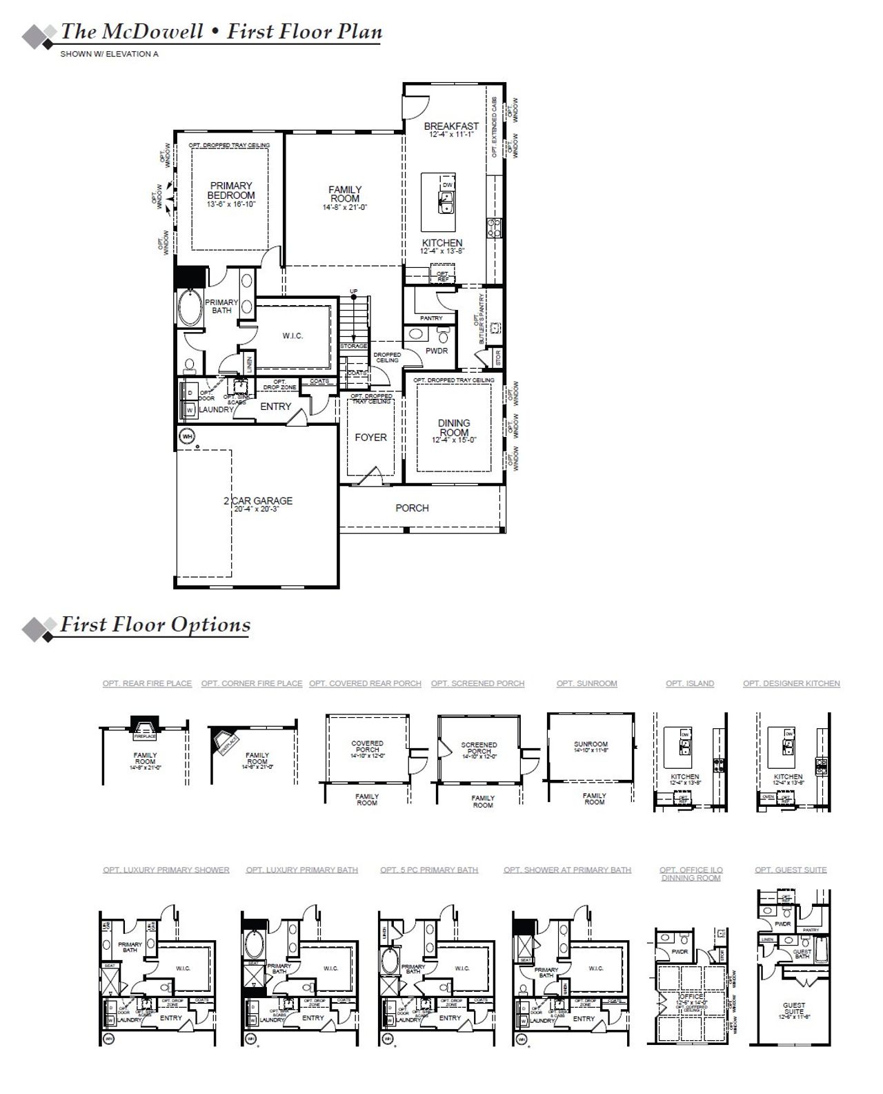 2D floor plan layout of this home in Cedar Ridge, Angier, NC (Image 2).