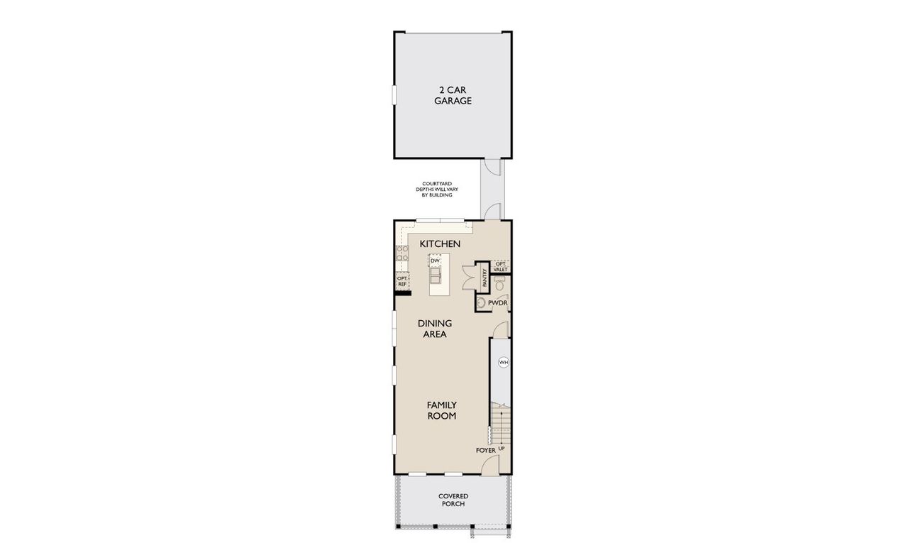 2D floor plan layout for the Butler by Ashton Woods in Lake Cawood Cove, Windermere, FL (Image 2).
