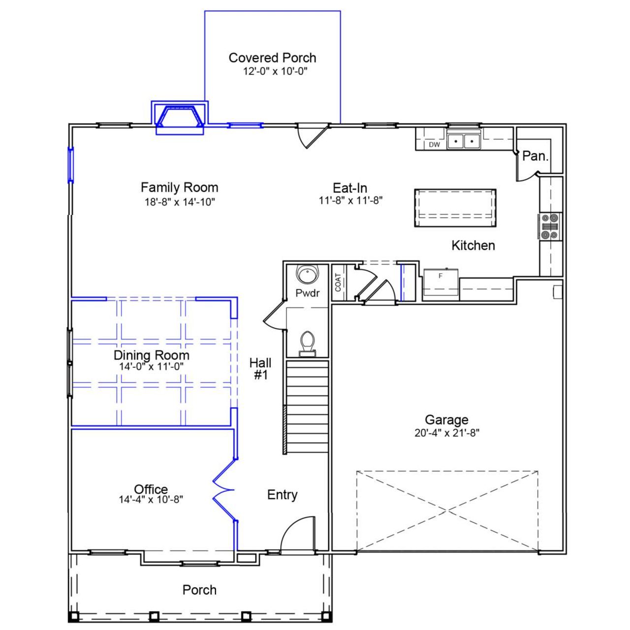 2D floor plan layout of this home in Pebble Branch, Chapin, SC (Image 2).