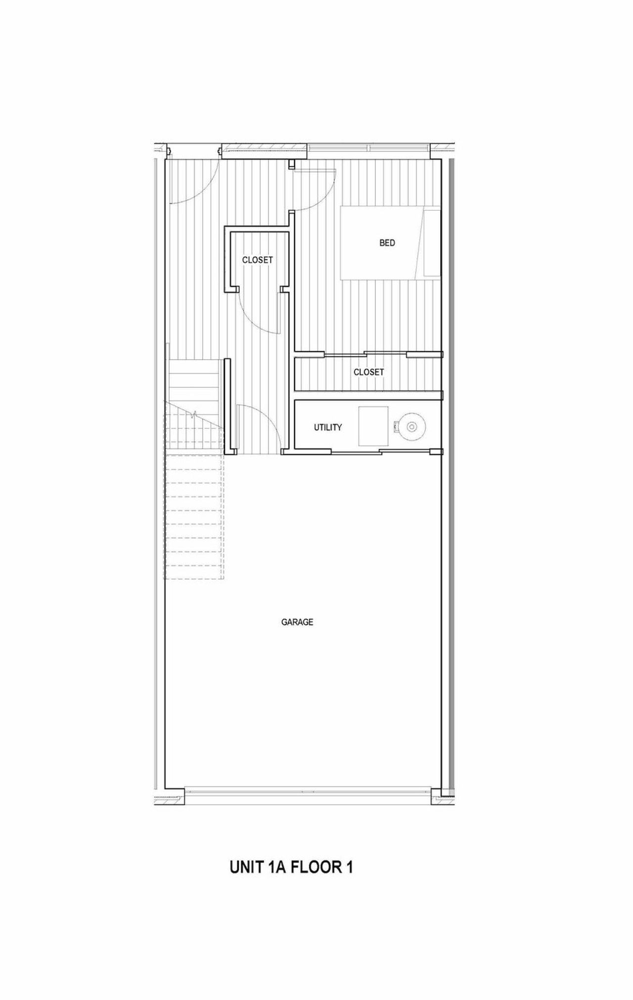 2D floor plan layout for the Plan 1A by JackBilt Development in Madison Park South, Atlanta, GA (Image 2).