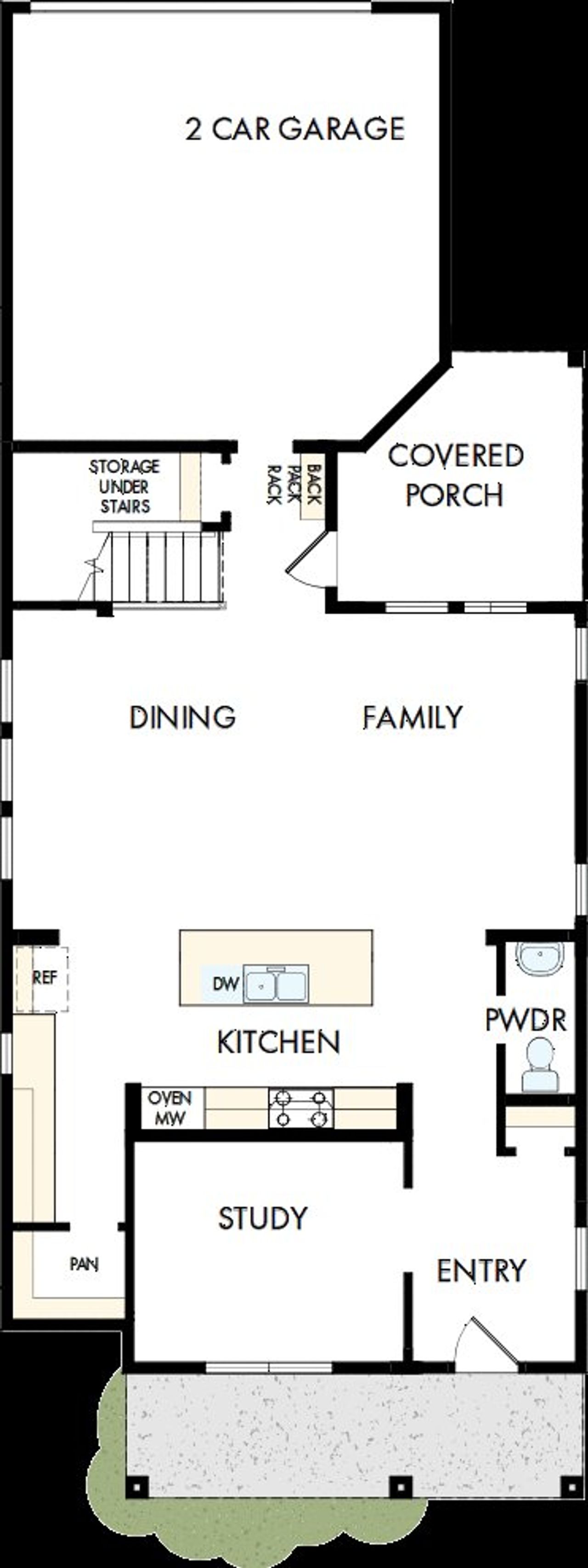 2D floor plan layout of this home in Whitley Preserve – Park Collection, Mint Hill, NC (Image 2).