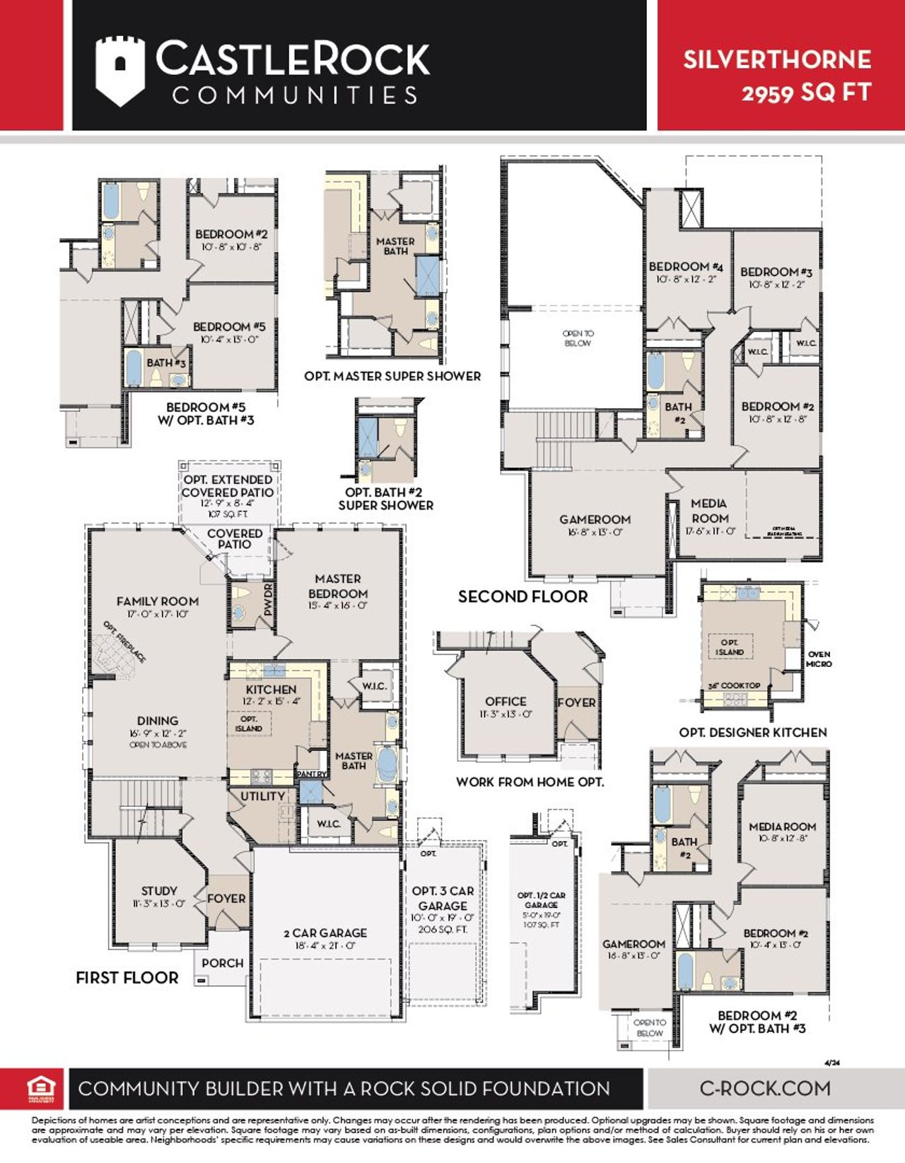 2D floor plan layout of this home in Hickory Ridge, Elmendorf, TX (Image 2).