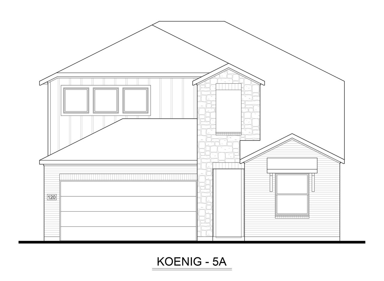 Representative rendering of the exterior for the Koenig by Taylor Morrison (Image 2).