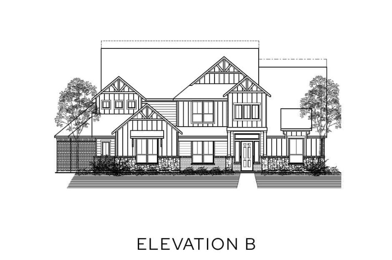 Representative rendering of the exterior for the The Carmelita by Lillian Custom Homes (Image 2).