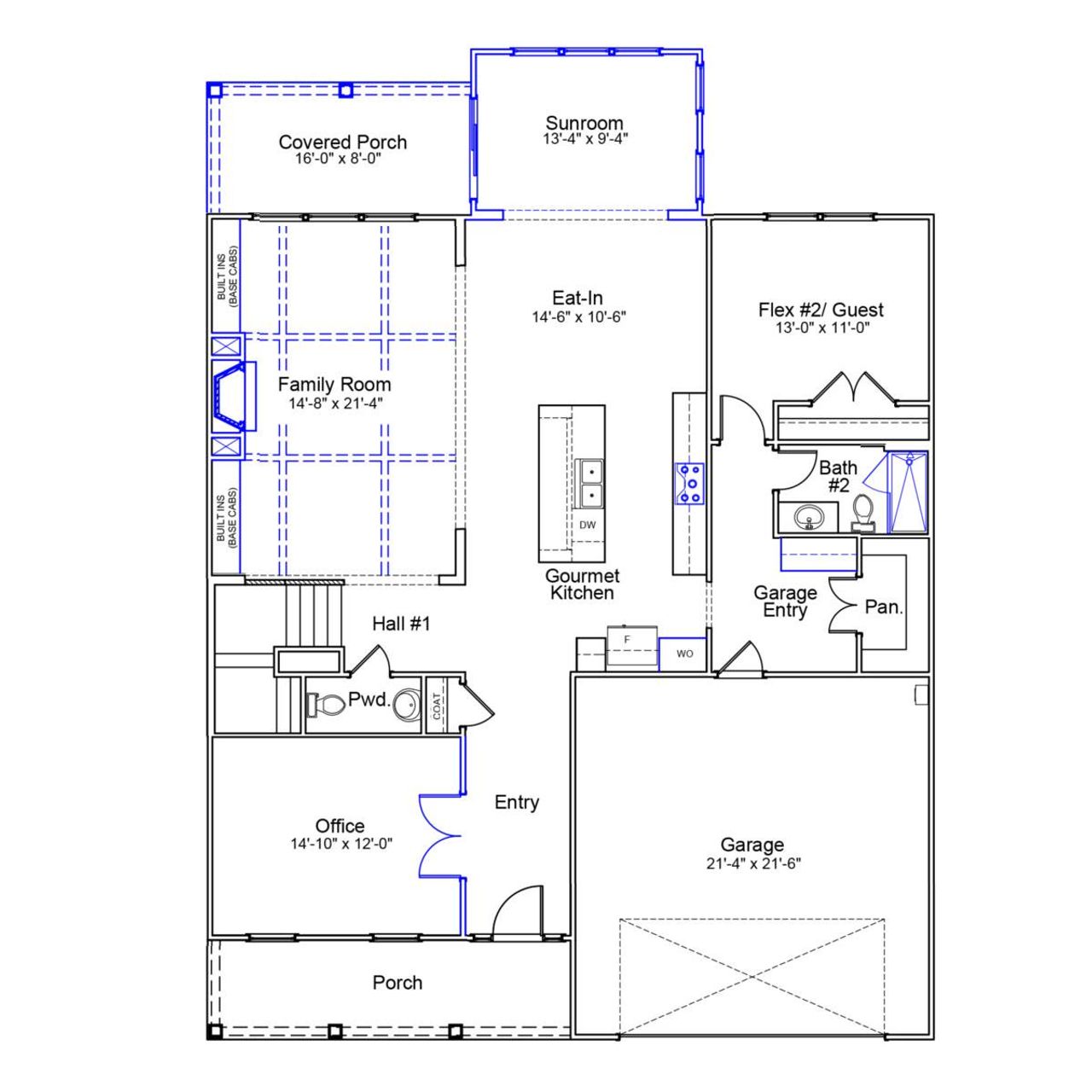 2D floor plan layout of this home in Sweetbrier, Durham, NC (Image 2). 2D floor plan layout of this home in Sweetbrier, Durham, NC (Image 2).