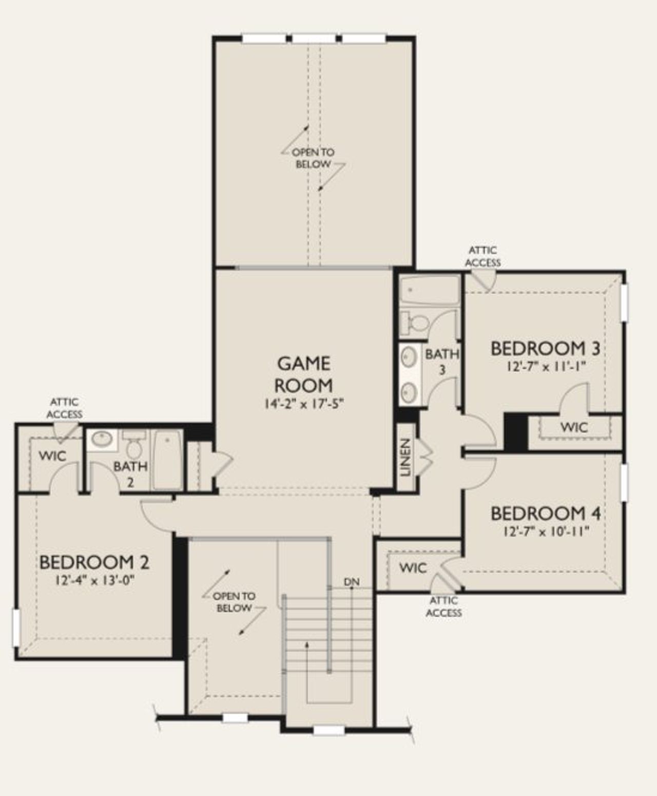 2D floor plan layout for the Lexington by Ashton Woods in Provence, Austin, TX (Image 2).