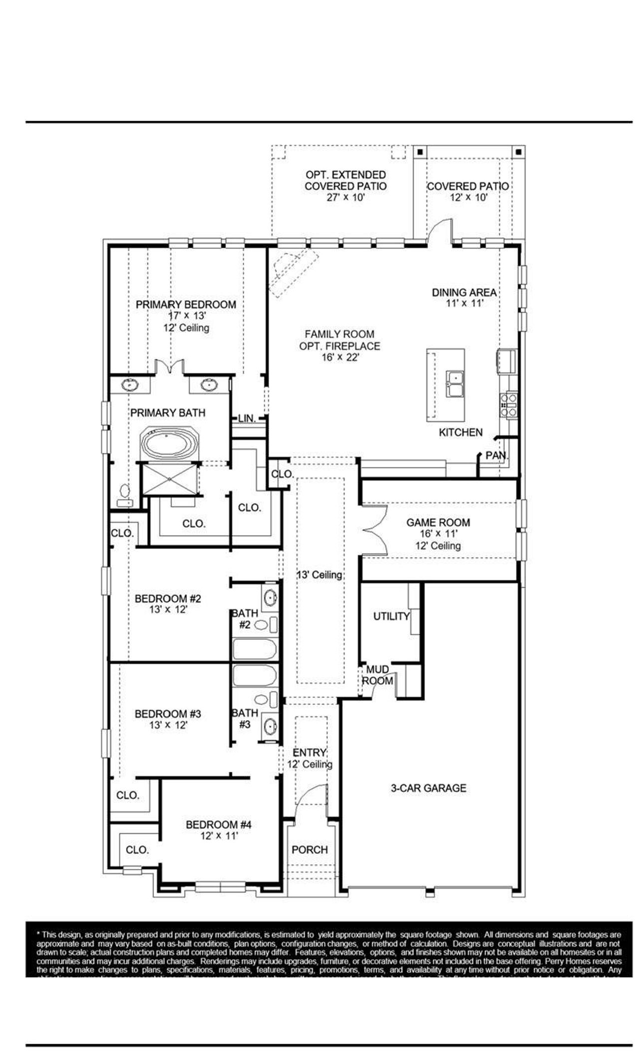 2D floor plan layout of this home in COLTON, Todd Mission, TX (Image 2).