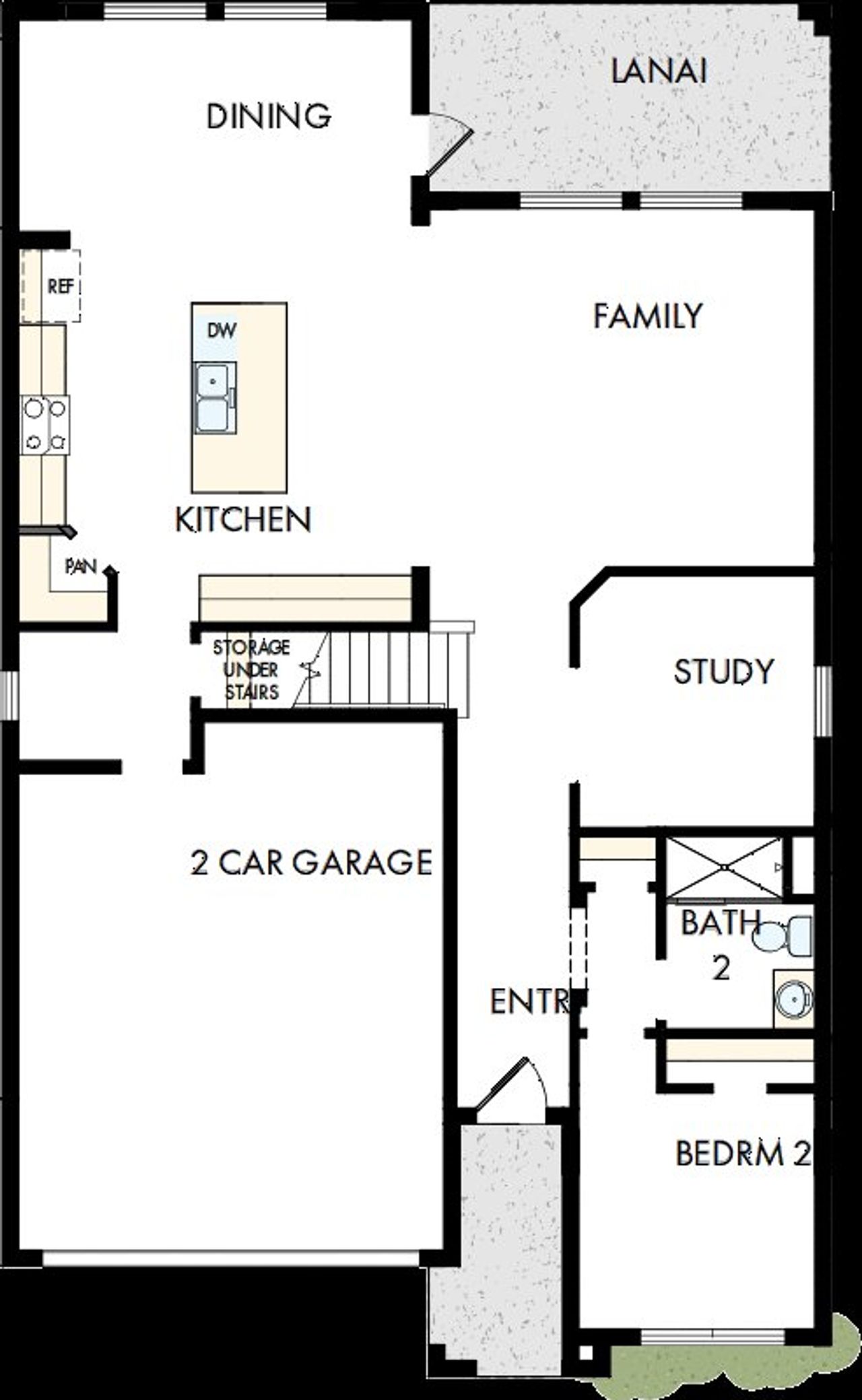 2D floor plan layout of this home in Soleta at Starkey Ranch –  Traditional Series, Odessa, FL (Image 2).